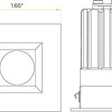 Clip in square trim for Aster mini LED lighting system