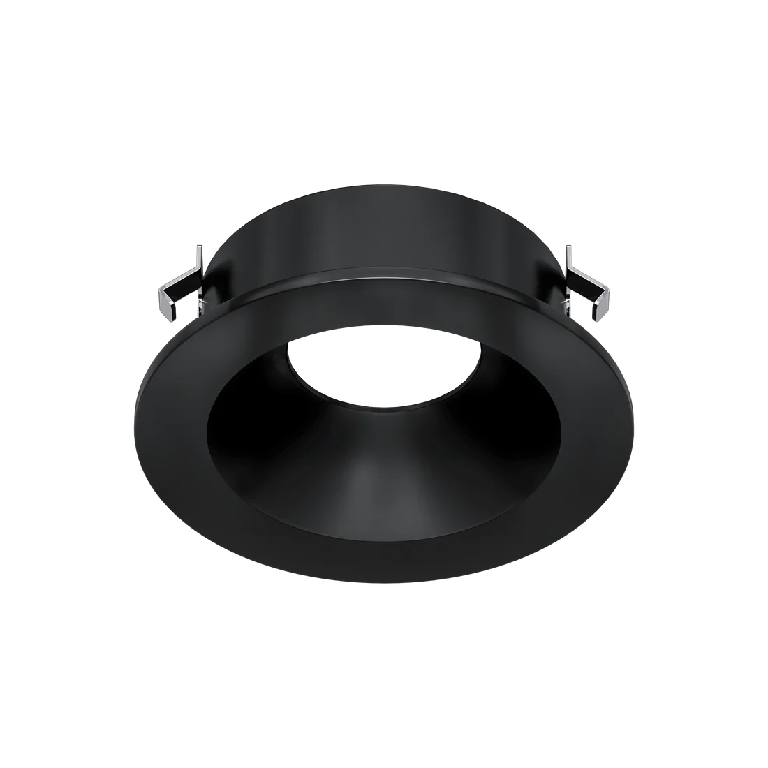 Mini black round recessed trim wet rated ceiling fixture