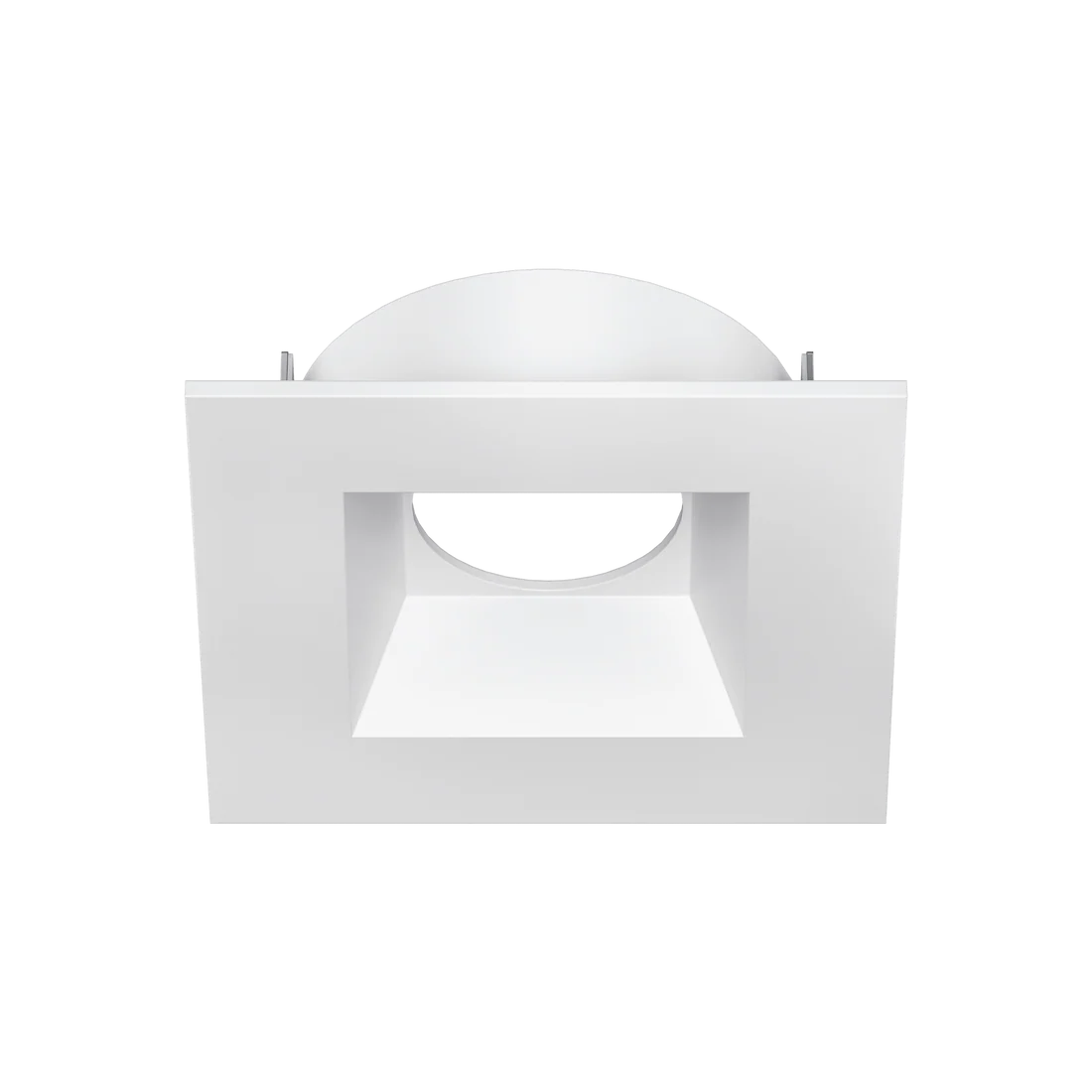 Mini white square recessed trim wet rated ceiling fixture