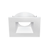 Mini white square recessed trim wet rated ceiling fixture
