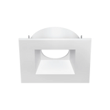 Mini white square recessed trim wet rated ceiling fixture