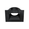 Mini black square recessed trim wet rated ceiling fixture