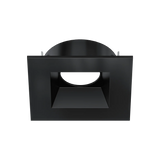 Mini black square recessed trim wet rated ceiling fixture