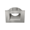 Mini brushed nickel square recessed trim wet rated ceiling fixture