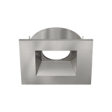 Mini brushed nickel square recessed trim wet rated ceiling fixture