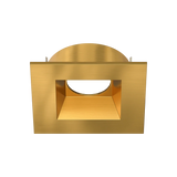 Mini brushed brass square recessed trim wet rated ceiling fixture