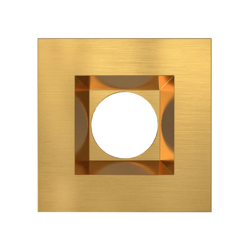 Mini Square Trims for LED Downlight | Brushed Brass | Goodlite G-15024