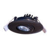 Goodlite 2-inch round recessed gimbal LED downlight with selectable CCT and 5W LED, Saturn Series, adjustable, trimless, energy-efficient lighting for residential and commercial spaces.