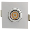 Saturn 2 inch square white LED flushed gimbal recessed light 5W 5CCT selectable 450 lumens 40 degree beam wet rated IC rated