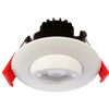 Goodlite 3-inch round recessed gimbal LED downlight with 8W selectable CCT, Saturn Series, adjustable directional lighting for residential and commercial ceiling applications