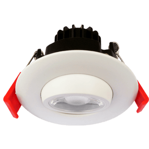 Goodlite 3-inch round recessed gimbal LED downlight with 8W selectable CCT, Saturn Series, adjustable directional lighting for residential and commercial ceiling applications
