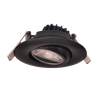 Goodlite 3-inch round recessed gimbal LED downlight with 8W selectable CCT, Saturn Series, adjustable directional lighting for residential and commercial ceiling applications