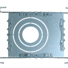 G-19969 flanged new construction plate for round LED housings, available in 2.95”, 4.33”, and 6.29” cutout sizes.