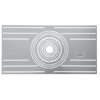 Flat new construction plate with multiple round cutout sizes for recessed lighting