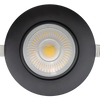 Saturn 4 inch 20W high output LED round flushed gimbal recessed light in white and black finish with 5CCT selectable color temperature and 360 degree rotation