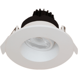 3 inch LED regress round gimbal luminaire with selectable CCT in multiple trim finishes
