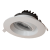 Goodlite 4-inch round regressed gimbal LED downlight, Saturn Series, 11W with selectable CCT, glare-reducing directional ceiling lighting for residential and commercial use