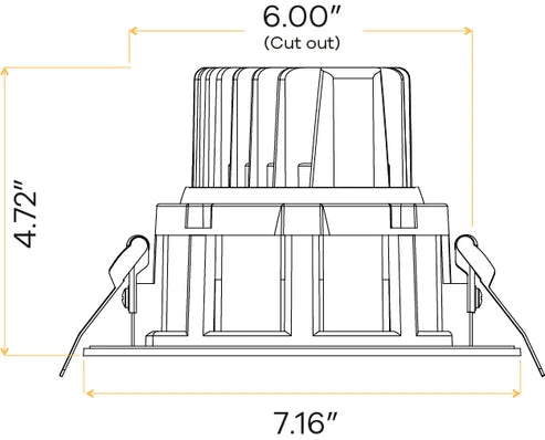 Saturn-6-inch-round-regressed-gimbal-led-light-360-rotation-wet-location