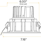 Saturn-6-inch-round-regressed-gimbal-led-light-360-rotation-wet-location
