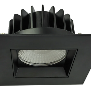 5-inch square regress LED luminaire in white and black with selectable wattage and CCT, high-CRI recessed downlight for architectural lighting - Available at Electrical Marketplace