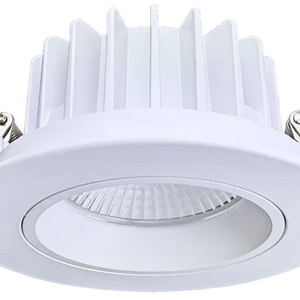 5-inch regress round LED luminaire in white and black, selectable wattage and CCT, high-CRI recessed downlight model R5/40W/WS3/R/LED/5CCT - Available at Electrical Marketplace