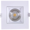 5-inch square regress LED luminaire in white and black with selectable wattage and CCT, high-CRI recessed downlight for architectural lighting