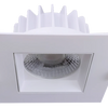 5-inch square regress LED luminaire in white and black with selectable wattage and CCT, high-CRI recessed downlight for architectural lighting