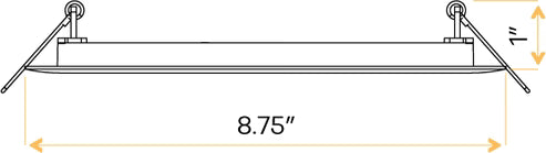 8 inch round slim LED ceiling light 24W 2200 lumens wet rated