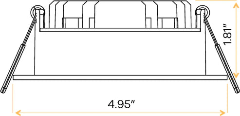 4" Square Regress Slim LED Downlight | 1,400Lm | 120/277V | CCT Selectable | Regulus Series | Goodlite G-20244