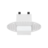 G-20463 3-inch square trimless drop lens LED downlight with frosted diffuser, selectable CCT, 10/15W, white finish.