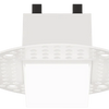 G-20463 3-inch square trimless drop lens LED downlight with frosted diffuser, selectable CCT, 10/15W, white finish.