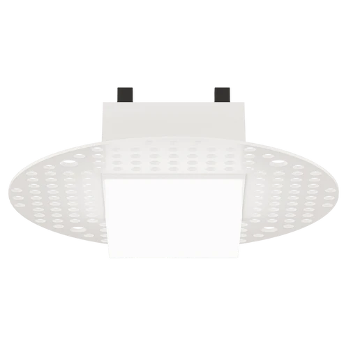 Moon 4 inch square trimless drop lens LED luminaire, frosted diffuser, selectable CCT
