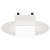 4-inch square trimless LED drop lens downlight, frosted diffuser, selectable CCT, dual wattage, white finish, model G-20464