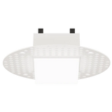 Moon 4 inch square trimless drop lens LED luminaire, frosted diffuser, selectable CCT