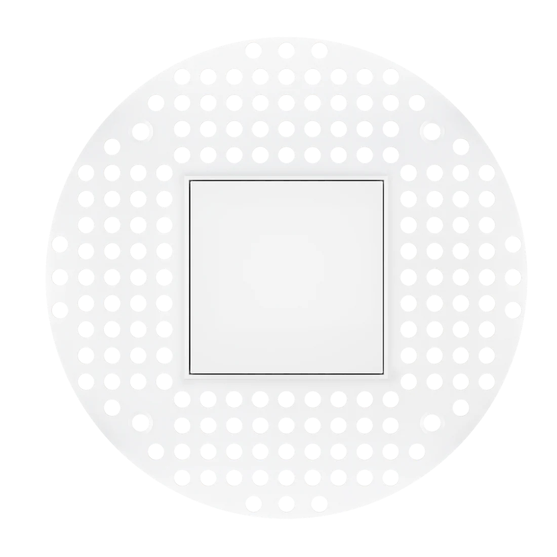 Moon 4 inch square trimless drop lens LED luminaire, frosted diffuser, selectable CCT