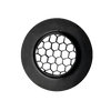 Aster 1 inch hex honeycomb LED diffuser, black finish, glare control