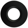 3-inch round slim black cover for regress recessed LED fixtures, low-profile trim, sleek finish