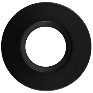 3-inch round slim black cover for regress recessed LED fixtures, low-profile trim, sleek finish - Available at Electrical Marketplace