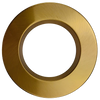 G-22043 4-inch round regress slim brushed brass cover for recessed downlights.”