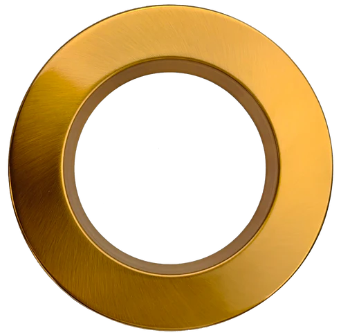 5 Inch Round Regress Slim Brushed Brass Cover | Goodlite G-22053
