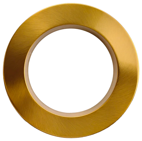 6 Inch Round Regress Slim Brushed Brass Cover | Goodlite G-22063