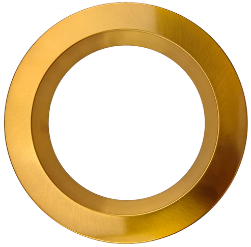 8 Inch Round Regress Slim Brushed Brass Cover | Goodlite G-22083