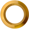 G-22083 8-inch round regress slim brushed brass cover for recessed LED downlights.