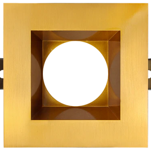 Aster-5-inch-brushed-brass-square-LED-downlight-trim-G-22525 - Available at Electrical Marketplace