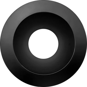 Aster 6-inch black round ceiling trim, clip-in mount, compatible with 6-inch LED module - Available at Electrical Marketplace