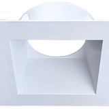 Aster 6-inch white square ceiling trim, clip-in mount, compatible with 6-inch LED module