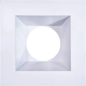 Aster 6-inch white square ceiling trim, clip-in mount, compatible with 6-inch LED module - Available at Electrical Marketplace