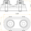 Architectural-double-head-oval-regress-gimbal-downlights-installed-in-ceiling