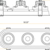 Architectural-triple-head-oval-regress-gimbal-spotlights-installed-in-ceiling