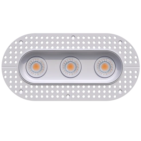 3 Inch Triple Head Regress Gimbal Trimless LED Downlight | 2.100Lm | 120/277V | CCT Selectable | Ellipse Series | Goodlite G-23323-333